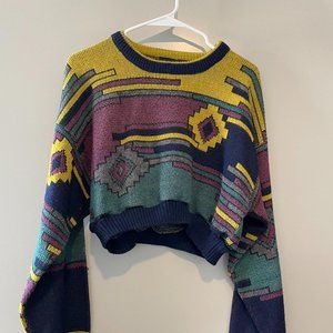 Urban Renewal Vintage Printed Cropped Sweater